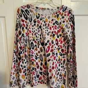 Talbots Multicolor Animal Print Top